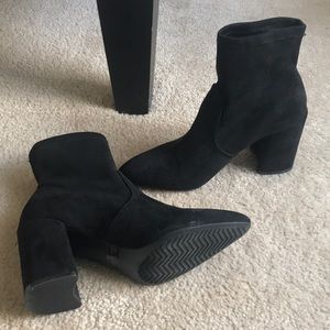 Qupid Black Suede Bootie